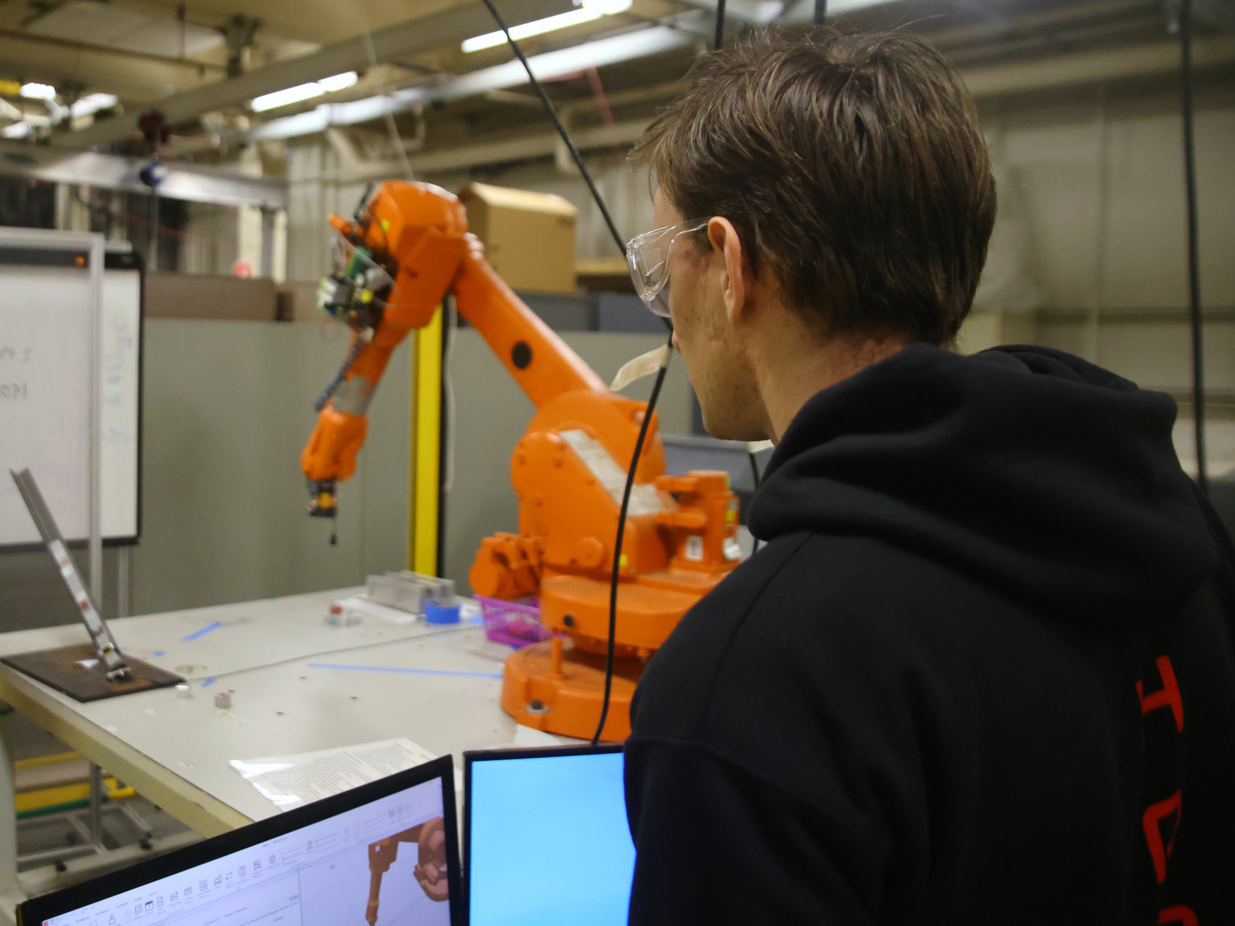 Physical and virtual robot