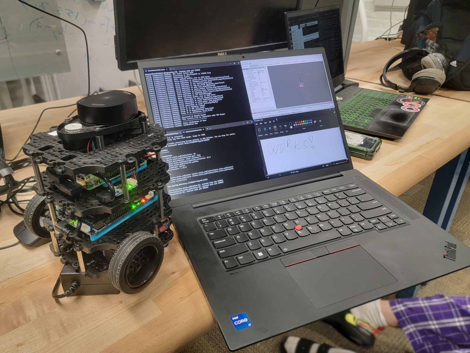 Turtlebot3 and Lenovo laptop