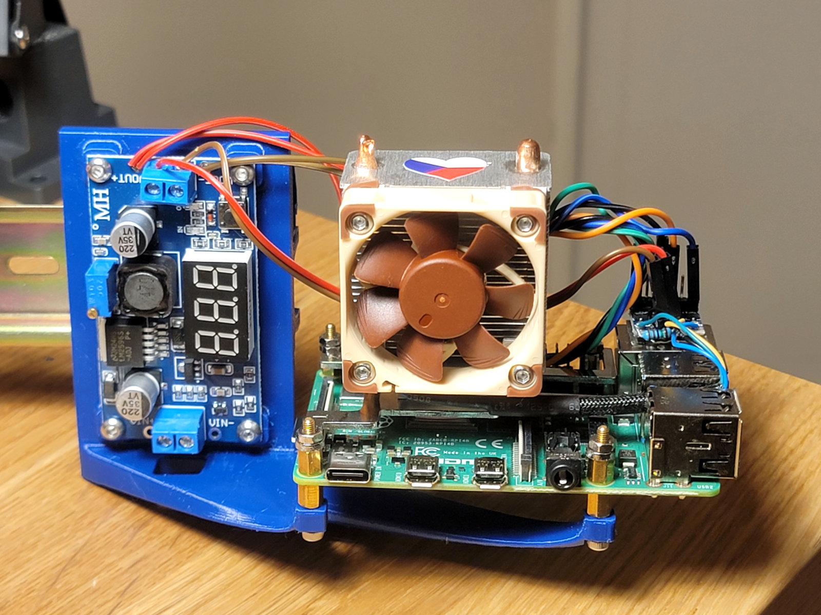 Cute RaspberryPi 4B+ compute module, complete with a Noctua tower cooler – because
even the hottest tech deserves to be cool